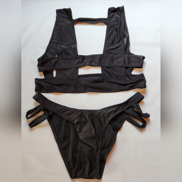 Poo Chai Bandage High Cut Bikinis Set Push Up Brazilian Bathing Swimsuit Size M - Picture 4 of 16